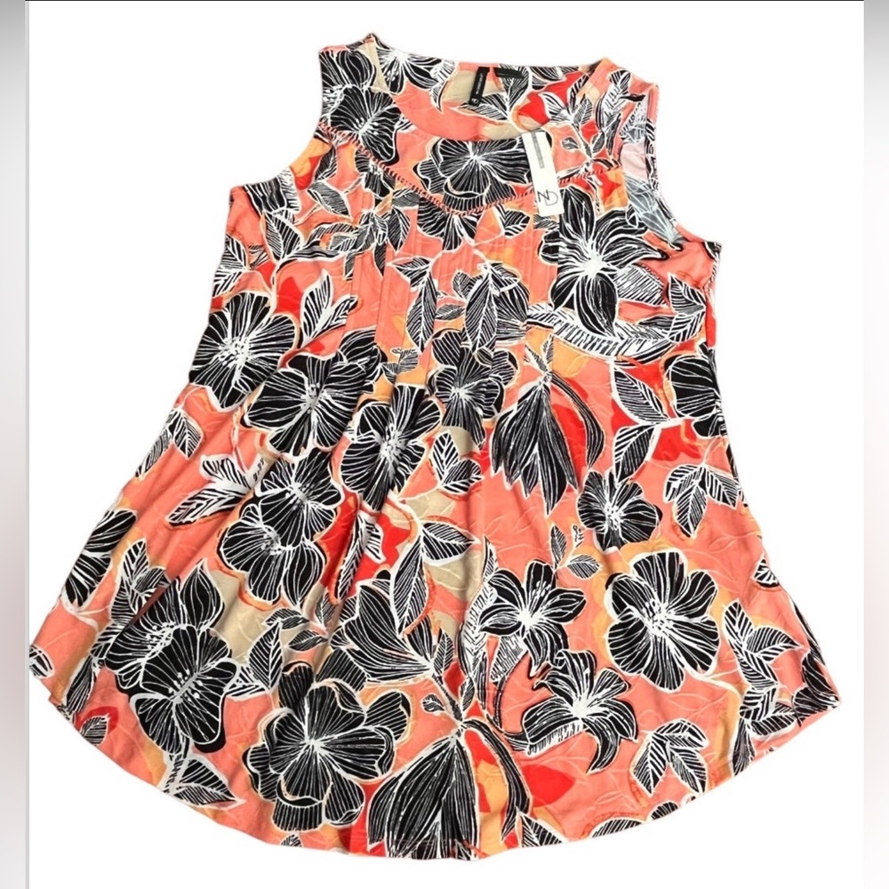 Women’s Sleeveless Top Floral Tropical Top